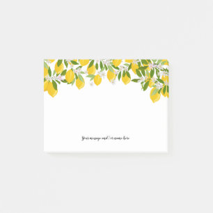 Elegant Lemon Greenery Your Message Post-it Notes