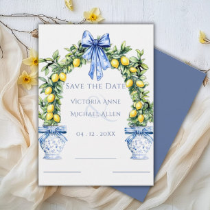 Elegant Lemon Grove Arch Wedding Save The Date