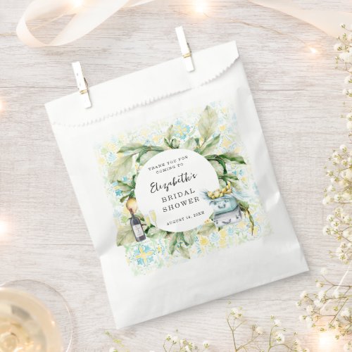 Elegant Lemon Grove  Bridal Shower Favor Bag
