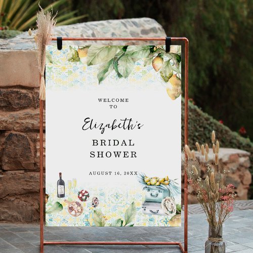 Elegant Lemon Grove  Bridal Shower Welcome Foam Board