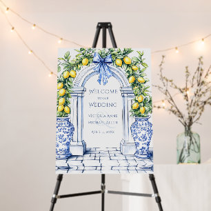 Elegant Lemon Grove Personalized Welcome Wedding Foam Board