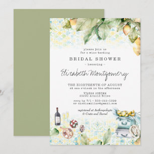 Elegant Lemon Grove Picnic Bridal Shower Invitation