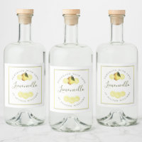 Elegant Lemon Homemade Limoncello Label