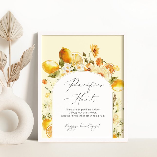 Elegant lemon Pacifier hunt game Poster (Creator Uploaded)