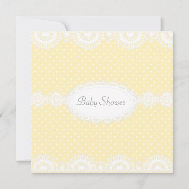 ELEGANT LEMON SPOT BABY SHOWER INVITATION (Front)