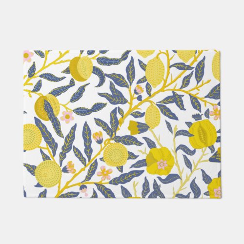 Elegant Lemon vines pattern choose your color Doormat