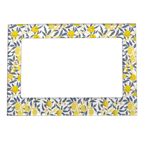 Elegant Lemon vines pattern choose your color Magnetic Frame