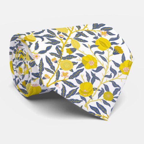 Elegant Lemon vines pattern choose your color Neck Tie