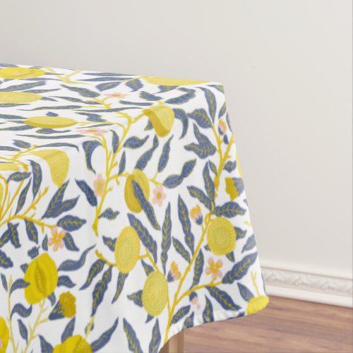 Elegant Lemon vines pattern choose your color Tablecloth