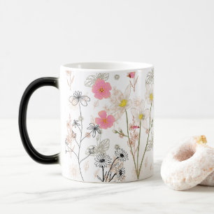 Elegant Lemon & Wildflower Coffee Mug Botanical