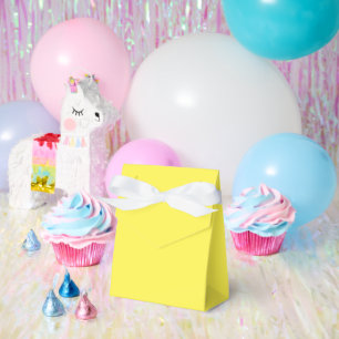 Elegant Lemon Yellow Tent Party Favor Box