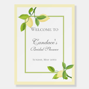 Elegant Lemons Bridal Shower Welcome Sign
