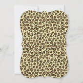 Elegant Leopard Animal Print Bridal Shower Invitation (Back)