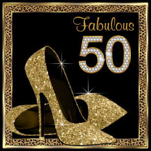 gold high heel birthday