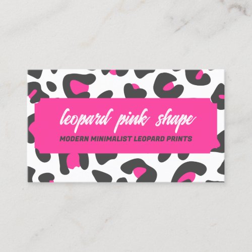 Elegant Leopard Pattern Design Business Card