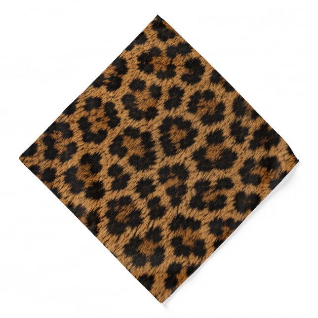 Elegant Leopard Pattern Unique Stylish Bandana (Front)