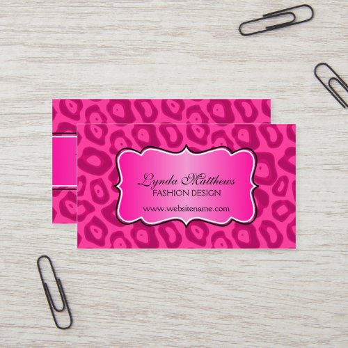 Elegant Leopard Print Business Cards