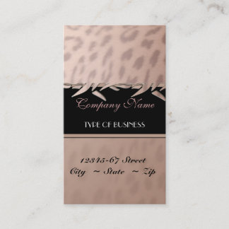 Elegant Leopard Print Business Card Template