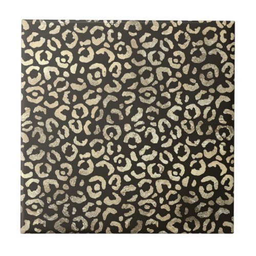 Elegant Leopard Print Ceramic Tile