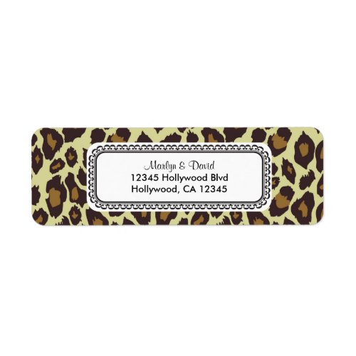 Elegant Leopard Return Address Label