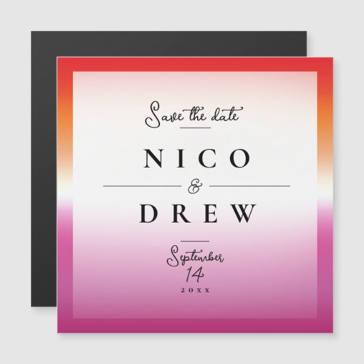 Elegant Lesbian Pride Wedding (Front/Back)