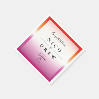 Elegant Lesbian Pride Wedding Napkins
