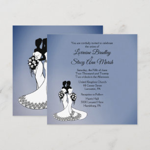 Elegant Lesbian Wedding Invitation