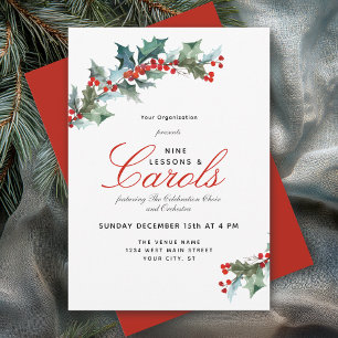 Elegant Lessons and Carols Program Invitation