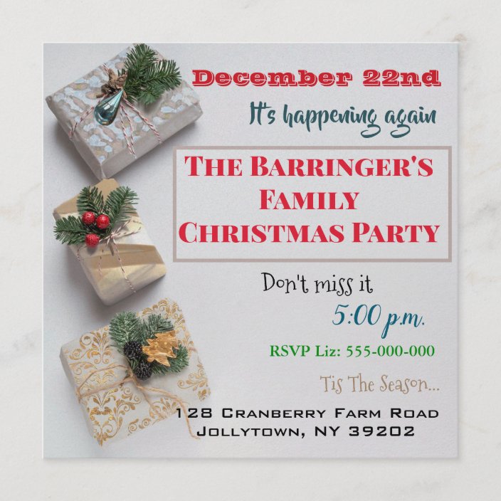 Elegant Let's get together Christmas Party Invitation | Zazzle.com