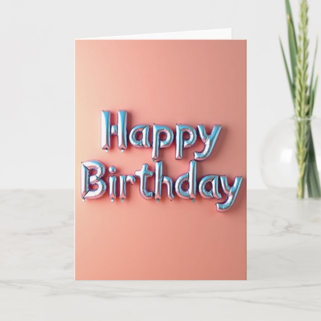 Elegant Letter Birthday Card (Front)