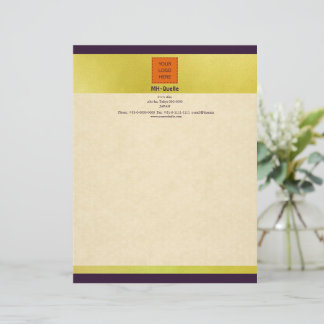 Elegant Letter Head with Hemp Leaf Pattern Letterhead