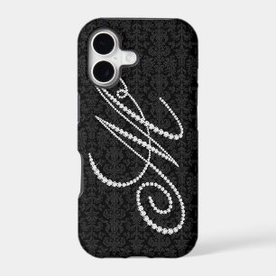 Elegant Letter M Sparkling Diamonds-Monogram iPhone 17 Case