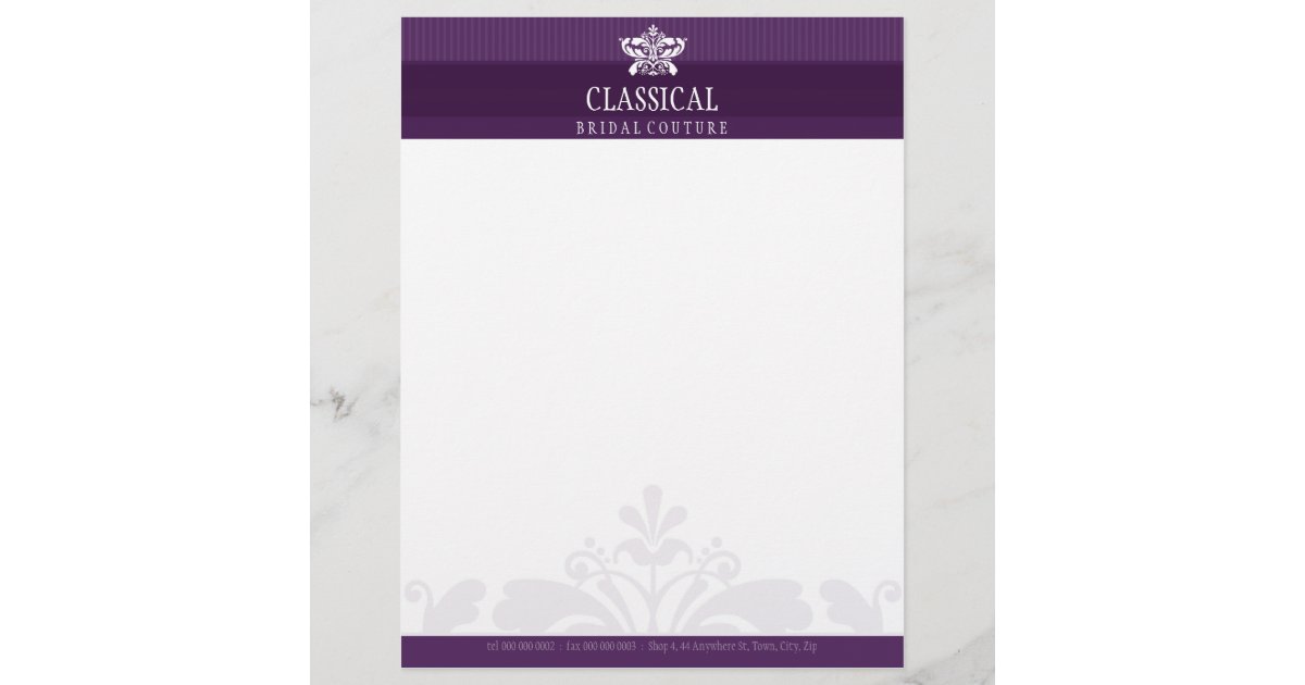 ELEGANT LETTERHEAD :: classy flourish 12 | Zazzle