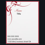 elegant letterheads letterhead<br><div class="desc">elegant design with a feminine touch</div>