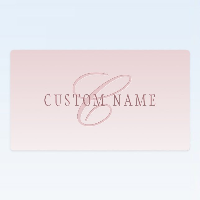 Elegant Lettering & Monogram | Rose Ombre Labels (Creator Uploaded)