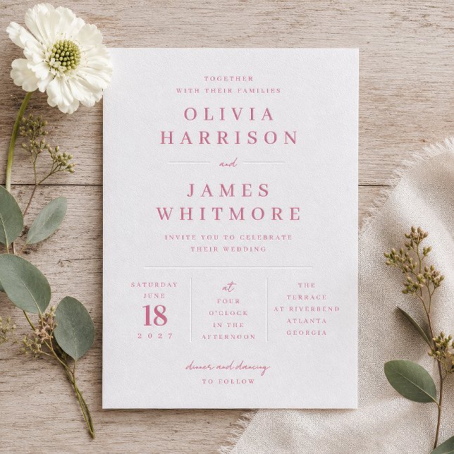 Elegant Letterpress Wedding Invitation (Creator Uploaded)