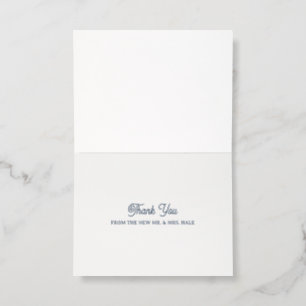 Elegant Letterpress Wedding Thank You Card