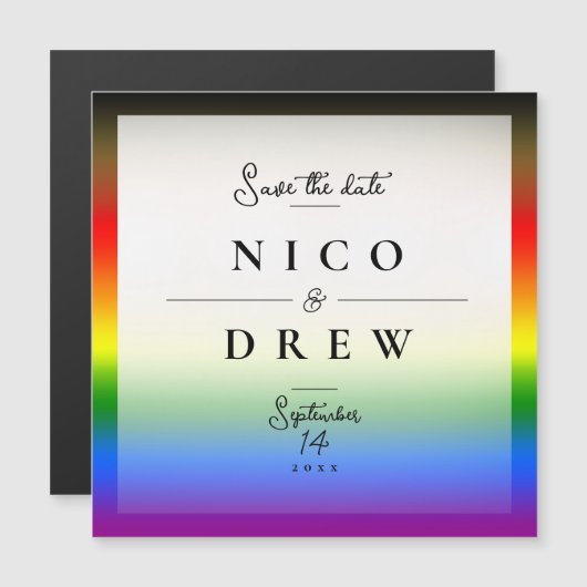 Elegant LGBTQ+ BIPOC Pride Wedding  (Front/Back)