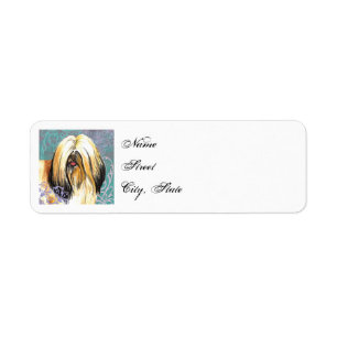Elegant Lhasa Apso Label