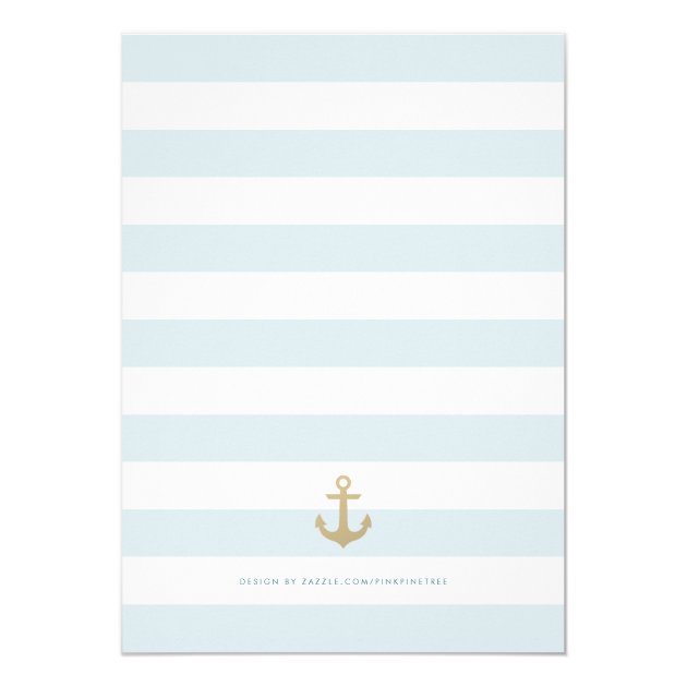 Elegant Light Aqua Nautical Wedding Invitation