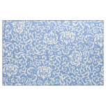 Elegant Light Blue and White Floral Damask Fabric