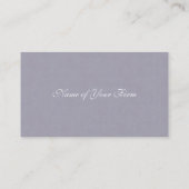 Elegant Light Blue and White Simple Professional Business Card (Back)
