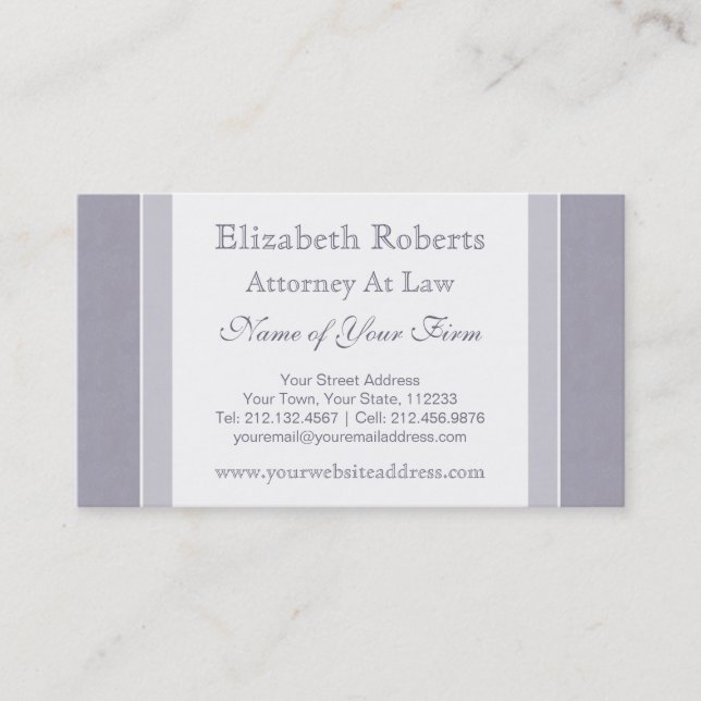 Elegant Light Blue and White Simple Professional Business Card (Front)