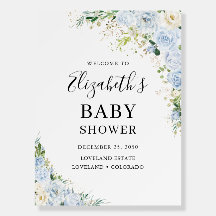 Elegant Light Blue Baby Shower Foam Boards