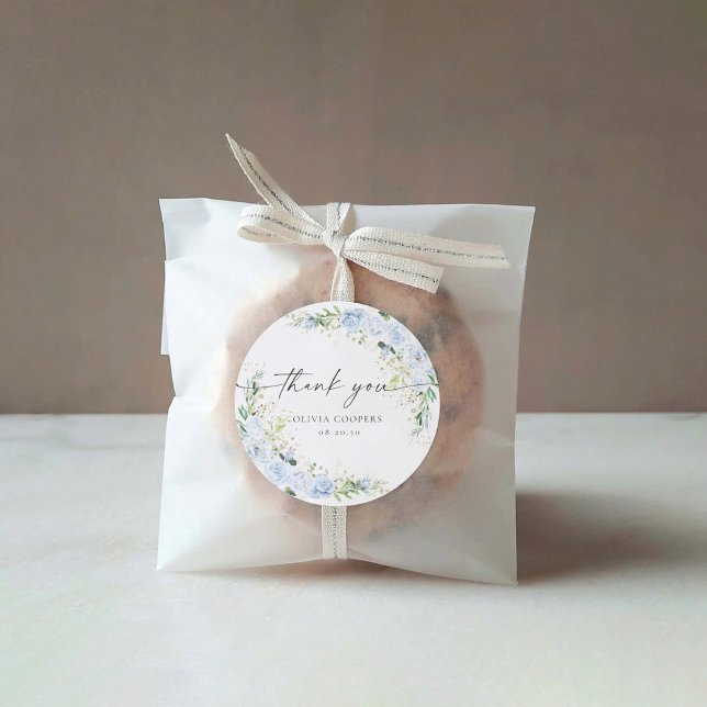 Elegant Light Blue Baby Shower Sticker (Creator Uploaded)