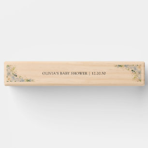 Elegant Light Blue Baby Shower Topple Tower