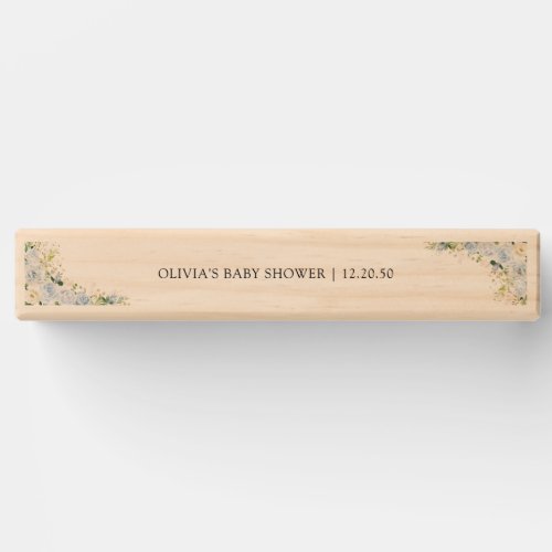 Elegant Light Blue Baby Shower Topple Tower