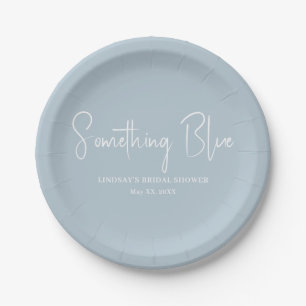 Elegant Light Blue Bridal Shower  Paper Plates