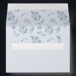 Elegant Light Blue Calligraphy Chinoiserie Wedding Envelope<br><div class="desc">These elegant,  light blue and dusty blue wedding envelopes feature a vintage blue watercolor chinoiserie pattern with lovely botanical leaves and flowers,  and stylish calligraphy along with classic text. The French look blue floral garden toile design will add a romantic and chic touch to your wedding stationery.</div>