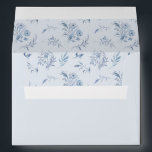 Elegant Light Blue Calligraphy Chinoiserie Wedding Envelope<br><div class="desc">These elegant,  light blue and dusty blue wedding envelopes feature a vintage blue watercolor chinoiserie pattern with lovely botanical leaves and flowers,  and stylish calligraphy along with classic text. The French look blue floral garden toile design will add a romantic and chic touch to your wedding stationery.</div>